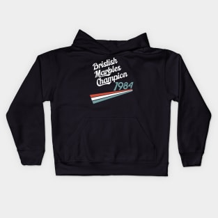 British Marbles Champion 1984 80s Nostalgia Kids Hoodie